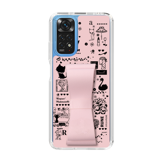 Slim Protection Case - STAND & RING RIBBON Sakura Pink［ Rune Naito - RUNE Girl Retro & Modern - Pink ］
