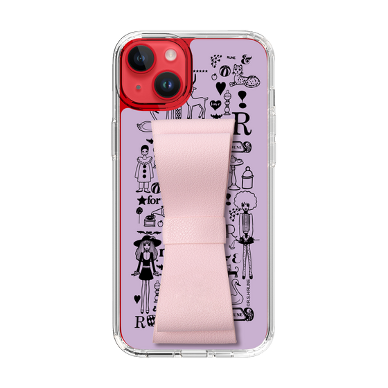 Slim Protection Case - STAND & RING RIBBON Sakura Pink［ Rune Naito - RUNE Girl Retro & Modern - Purple ］