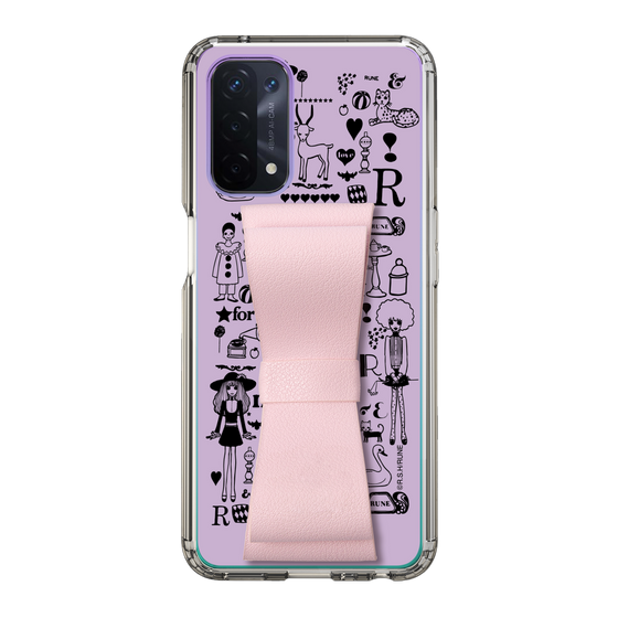 Slim Protection Case - STAND & RING RIBBON Sakura Pink［ Rune Naito - RUNE Girl Retro & Modern - Purple ］
