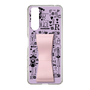 Slim Protection Case - STAND & RING RIBBON Sakura Pink［ Rune Naito - RUNE Girl Retro & Modern - Purple ］