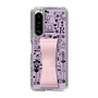 Slim Protection Case - STAND & RING RIBBON Sakura Pink［ Rune Naito - RUNE Girl Retro & Modern - Purple ］
