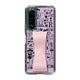 Slim Protection Case - STAND & RING RIBBON Sakura Pink［ Rune Naito - RUNE Girl Retro & Modern - Purple ］