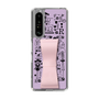 Slim Protection Case - STAND & RING RIBBON Sakura Pink［ Rune Naito - RUNE Girl Retro & Modern - Purple ］