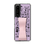 Slim Protection Case - STAND & RING RIBBON Sakura Pink［ Rune Naito - RUNE Girl Retro & Modern - Purple ］