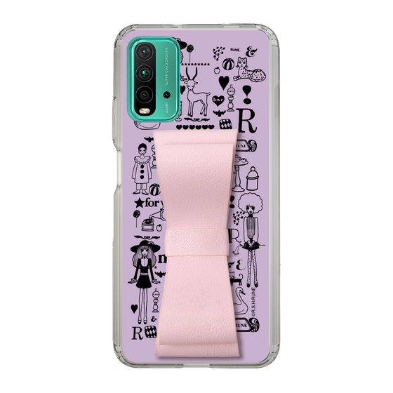 Slim Protection Case - STAND & RING RIBBON Sakura Pink［ Rune Naito - RUNE Girl Retro & Modern - Purple ］