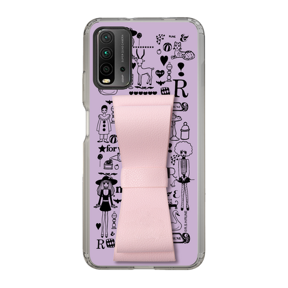 Slim Protection Case - STAND & RING RIBBON Sakura Pink［ Rune Naito - RUNE Girl Retro & Modern - Purple ］