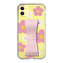 Slim Protection Case - STAND & RING RIBBON Sakura Pink［ Rune Naito - RUNE Flower - Pink ］