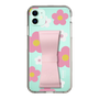 Slim Protection Case - STAND & RING RIBBON Sakura Pink［ Rune Naito - RUNE Flower - Pink ］