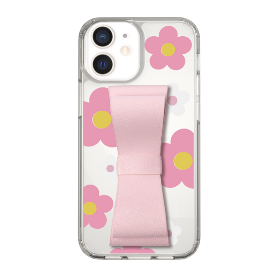 Slim Protection Case - STAND & RING RIBBON Sakura Pink［ Rune Naito - RUNE Flower - Pink ］