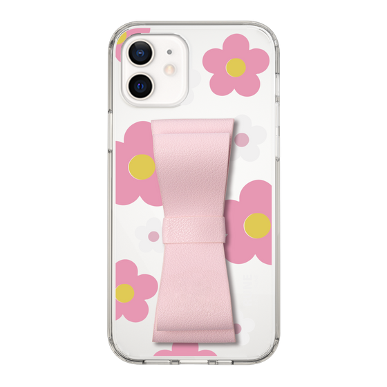 Slim Protection Case - STAND & RING RIBBON Sakura Pink［ Rune Naito - RUNE Flower - Pink ］