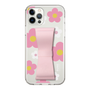 Slim Protection Case - STAND & RING RIBBON Sakura Pink［ Rune Naito - RUNE Flower - Pink ］
