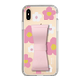 Slim Protection Case - STAND & RING RIBBON Sakura Pink［ Rune Naito - RUNE Flower - Pink ］