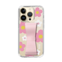 Slim Protection Case - STAND & RING RIBBON Sakura Pink［ Rune Naito - RUNE Flower - Pink ］