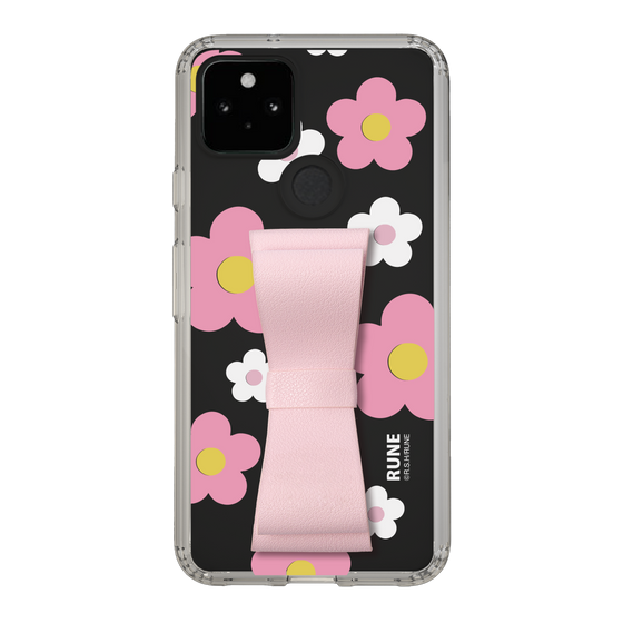 Slim Protection Case - STAND & RING RIBBON Sakura Pink［ Rune Naito - RUNE Flower - Pink ］