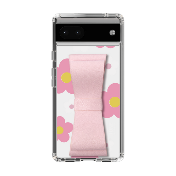 Slim Protection Case - STAND & RING RIBBON Sakura Pink［ Rune Naito - RUNE Flower - Pink ］