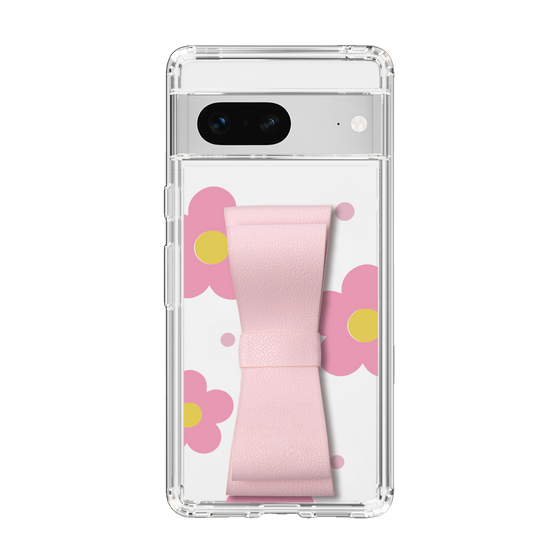 Slim Protection Case - STAND & RING RIBBON Sakura Pink［ Rune Naito - RUNE Flower - Pink ］