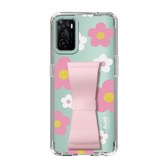 Slim Protection Case - STAND & RING RIBBON Sakura Pink［ Rune Naito - RUNE Flower - Pink ］