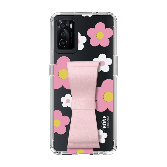 Slim Protection Case - STAND & RING RIBBON Sakura Pink［ Rune Naito - RUNE Flower - Pink ］