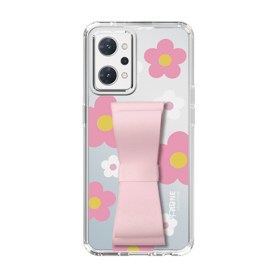 Slim Protection Case - STAND & RING RIBBON Sakura Pink［ Rune Naito - RUNE Flower - Pink ］