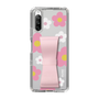 Slim Protection Case - STAND & RING RIBBON Sakura Pink［ Rune Naito - RUNE Flower - Pink ］