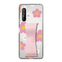 Slim Protection Case - STAND & RING RIBBON Sakura Pink［ Rune Naito - RUNE Flower - Pink ］