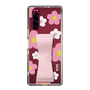 Slim Protection Case - STAND & RING RIBBON Sakura Pink［ Rune Naito - RUNE Flower - Pink ］