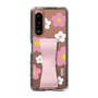 Slim Protection Case - STAND & RING RIBBON Sakura Pink［ Rune Naito - RUNE Flower - Pink ］