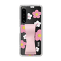 Slim Protection Case - STAND & RING RIBBON Sakura Pink［ Rune Naito - RUNE Flower - Pink ］