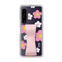 Slim Protection Case - STAND & RING RIBBON Sakura Pink［ Rune Naito - RUNE Flower - Pink ］