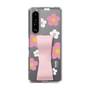 Slim Protection Case - STAND & RING RIBBON Sakura Pink［ Rune Naito - RUNE Flower - Pink ］