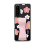 Slim Protection Case - STAND & RING RIBBON Sakura Pink［ Rune Naito - RUNE Flower - Pink ］