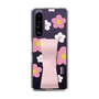 Slim Protection Case - STAND & RING RIBBON Sakura Pink［ Rune Naito - RUNE Flower - Pink ］