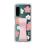 Slim Protection Case - STAND & RING RIBBON Sakura Pink［ Rune Naito - RUNE Flower - Pink ］