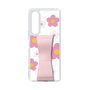Slim Protection Case - STAND & RING RIBBON Sakura Pink［ Rune Naito - RUNE Flower - Pink ］