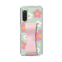 Slim Protection Case - STAND & RING RIBBON Sakura Pink［ Rune Naito - RUNE Flower - Pink ］