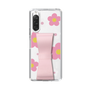 Slim Protection Case - STAND & RING RIBBON Sakura Pink［ Rune Naito - RUNE Flower - Pink ］