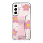 Slim Protection Case - STAND & RING RIBBON Sakura Pink［ Rune Naito - RUNE Flower - Pink ］