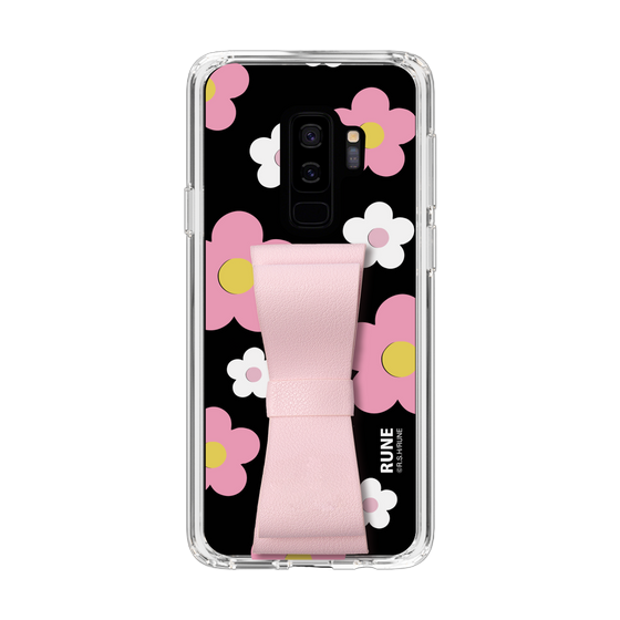 Slim Protection Case - STAND & RING RIBBON Sakura Pink［ Rune Naito - RUNE Flower - Pink ］