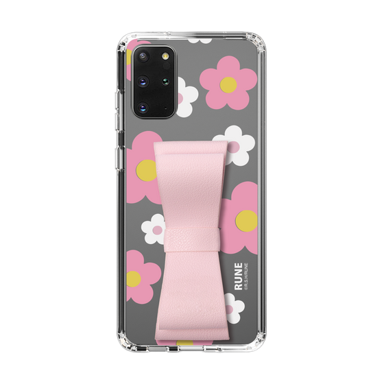 Slim Protection Case - STAND & RING RIBBON Sakura Pink［ Rune Naito - RUNE Flower - Pink ］