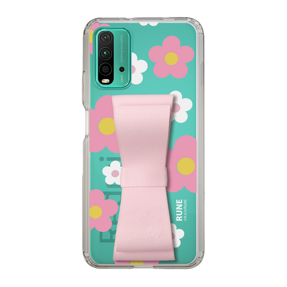 Slim Protection Case - STAND & RING RIBBON Sakura Pink［ Rune Naito - RUNE Flower - Pink ］