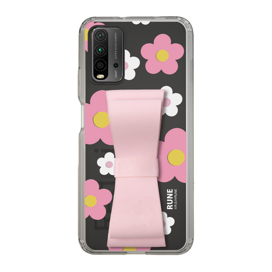 Slim Protection Case - STAND & RING RIBBON Sakura Pink［ Rune Naito - RUNE Flower - Pink ］