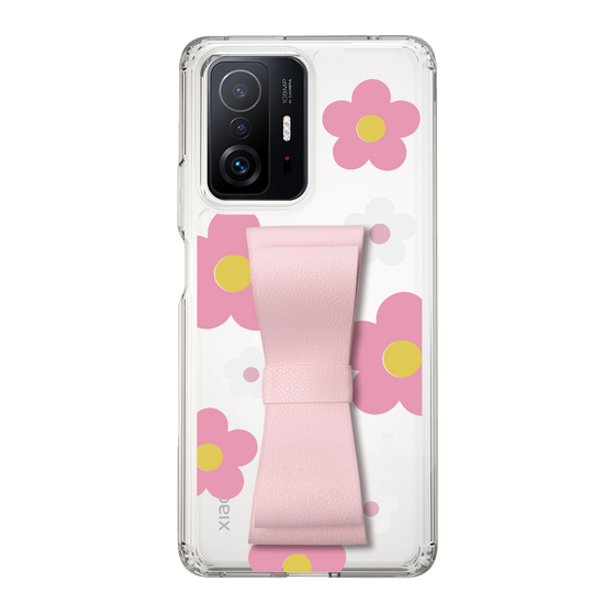 Slim Protection Case - STAND & RING RIBBON Sakura Pink［ Rune Naito - RUNE Flower - Pink ］