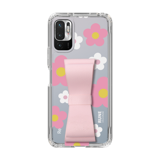 Slim Protection Case - STAND & RING RIBBON Sakura Pink［ Rune Naito - RUNE Flower - Pink ］