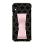 Slim Protection Case - STAND & RING RIBBON Sakura Pink［ Rune Naito - RUNE Flower - Black ］