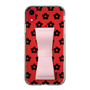 Slim Protection Case - STAND & RING RIBBON Sakura Pink［ Rune Naito - RUNE Flower - Black ］