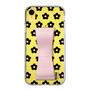 Slim Protection Case - STAND & RING RIBBON Sakura Pink［ Rune Naito - RUNE Flower - Black ］