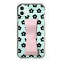 Slim Protection Case - STAND & RING RIBBON Sakura Pink［ Rune Naito - RUNE Flower - Black ］