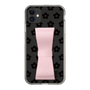 Slim Protection Case - STAND & RING RIBBON Sakura Pink［ Rune Naito - RUNE Flower - Black ］