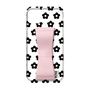 Slim Protection Case - STAND & RING RIBBON Sakura Pink［ Rune Naito - RUNE Flower - Black ］