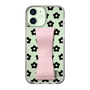 Slim Protection Case - STAND & RING RIBBON Sakura Pink［ Rune Naito - RUNE Flower - Black ］